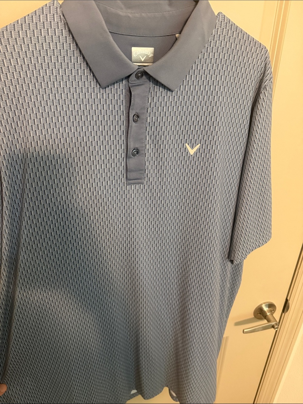 Callaway Men's Slate Blue Textured Golf Polo